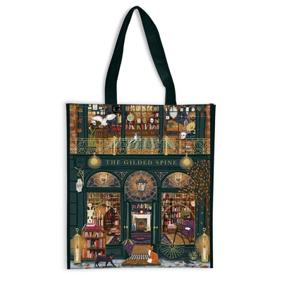 Gilded Spine Reusable Shopping Bag by Galison, Galison