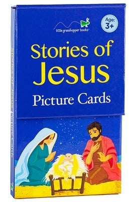 Stories of Jesus Picture Cards (Ages 3-8 - Double-Sided Oversized Cards with Simple Stories & Whimsical Illustrations) by Little Grasshopper Books
