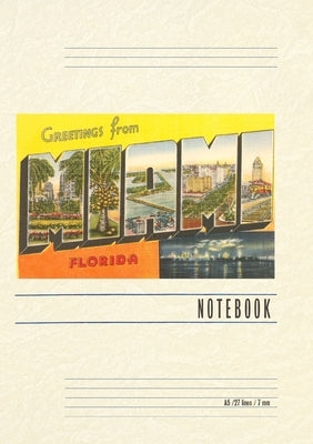 Vintage Lined Notebook Greetings from Miami, Florida by Found Image Press