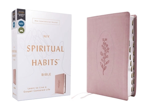 Niv, Spiritual Habits Bible, Leathersoft, Pink, Red Letter, Thumb Indexed, Comfort Print: Learn to Live a Gospel-Centered Life by Carter, Joe