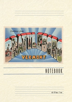 Vintage Lined Notebook Greetings from Brattleboro by Found Image Press