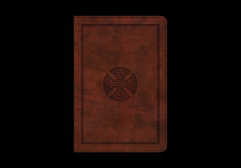 ESV Large Print Compact Bible (Trutone, Brown, Mosaic Cross Design) by 