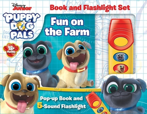 Disney Junior Puppy Dog Pals: Fun on the Farm Pop-Up Book and 5-Sound Flashlight Set [With Flashlight and Battery] by Pi Kids