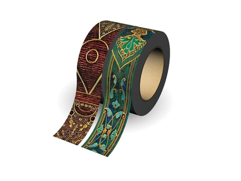 Paperblanks First Folio/Turquoise Chronicles Pack of 2 Rolls of Washi Tape by Paperblanks