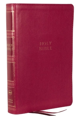 Nkjv, Compact Center-Column Reference Bible, Leathersoft, Dark Rose, Red Letter, Comfort Print by Thomas Nelson