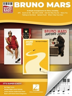 Bruno Mars - Super Easy Songbook: 15 Simple Arrangements for Piano with Lyrics by Bruno Mars
