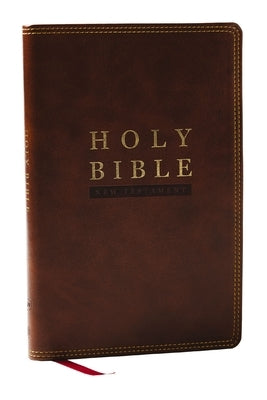 NKJV Super Giant Print New Testament, Brown Leathersoft, Red Letter, Comfort Print by Thomas Nelson