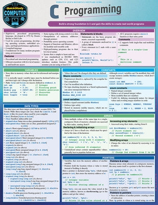 C Programming Language: A Quickstudy Laminated Reference Guide by Nixon, Robin