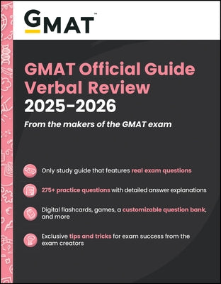 GMAT Official Guide Verbal Review 2025 - 2026: Book + Online Question Bank by Gmac (Graduate Management Admission Coun