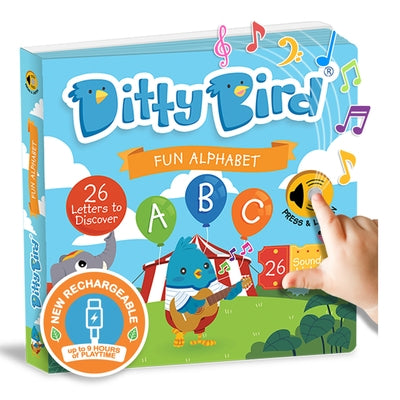 Ditty Bird ABC Fun Alphabet Interactive Sound Book for Toddlers 1- 3 Musical Books for Preschoolers Early Learning Toy by Ditty Bird