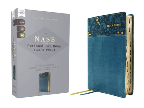 Nasb, Personal Size Bible, Large Print, Leathersoft, Teal, Red Letter, 1995 Text, Thumb Indexed, Comfort Print by Zondervan