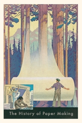 Vintage Journal History of Paper Making, Egypt to Pine Forest by Found Image Press