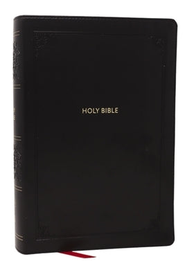 NKJV Giant Print End-Of-Verse Reference Bible, Black Leathersoft, Red Letter, Comfort Print: Holy Bible by Thomas Nelson