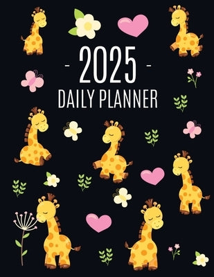 Cute Giraffe Planner 2025: Pretty Organizer for All Your Weekly Appointments Cool Safari Jungle Animal Scheduler: January-December 2025 by Press, Happy Oak Tree
