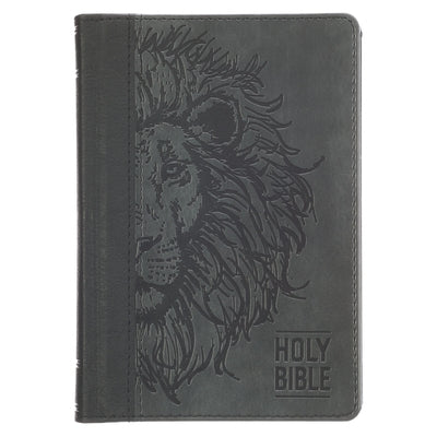 KJV Bible Compact Faux Leather, Black/Gray by Christian Art Gifts