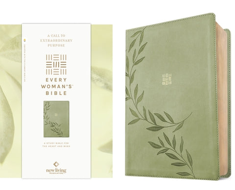 NLT Every Woman's Bible, Filament Enabled (Leatherlike, Olive Branch Green, Red Letter) by Tyndale