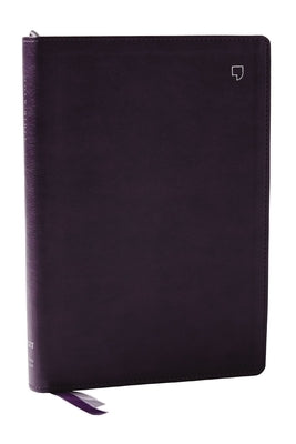 Net Bible, Large Print Thinline with Cross References, Purple Leathersoft, Comfort Print by Thomas Nelson
