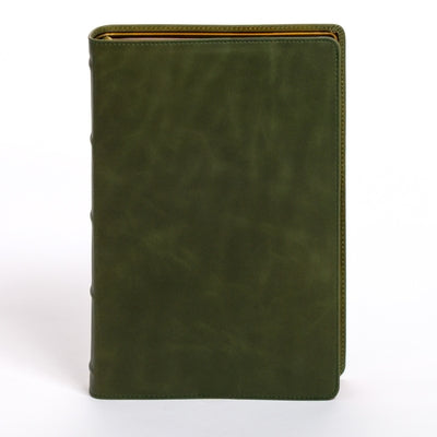 KJV Giant Print Bible, Holman Handcrafted Collection, Marbled Olive Premium Calfskin by Holman Bible Publishers