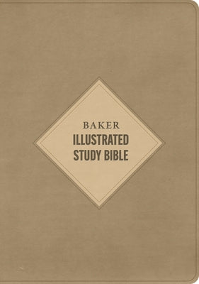 CSB Baker Illustrated Study Bible, Khaki Leathertouch by Csb Bibles by Holman