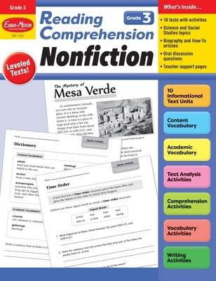 Reading Comprehension: Nonfiction, Grade 3 Teacher Resource by Evan-Moor Corporation