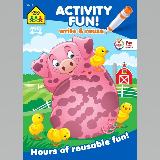 School Zone Activity Fun! Write & Reuse Workbook by Zone, School