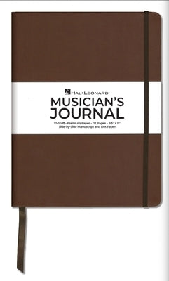 Musician's Journal - 10-Staff, Premium Paper, 112 Pages, 8.5 Inch. X 11 Inch., Side-By-Side Manuscript and Dot Paper by 