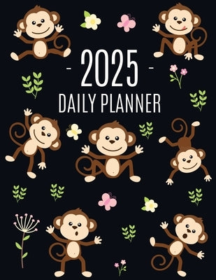 Monkey Planner 2025: Cute Year Organizer with Adorable Apes For an Easy Overview of All Your Appointments! Jungle Animal Scheduler: January by Press, Pimpom Pretty
