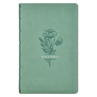 KJV Bible Giant Print Standard-Size Faux Leather, Teal by Christian Art Gifts