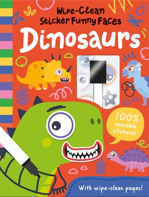 Wipe-Clean Sticker Funny Faces Dinosaurs by Abbott, Rob