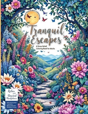 Nature-Themed Adult Coloring Book Tranquil Escapes: Relax and Unwind with Mindfulness adult coloring pages - Inspired by Nature Scenes and Meditative by Sage, Evelyn