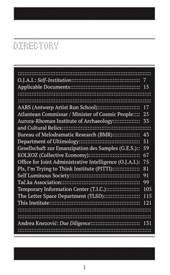 Self-Institution: Terminology Audit by Dreier, Chris