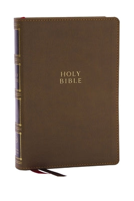 KJV Holy Bible: Compact Bible with 43,000 Center-Column Cross References, Brown Leathersoft (Red Letter, Comfort Print, King James Version) by Thomas Nelson