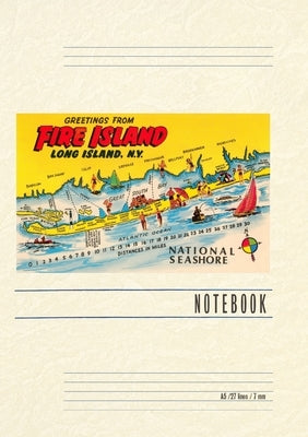 Vintage Lined Notebook Greetings from Fire Island, Long Island, New York by Found Image Press