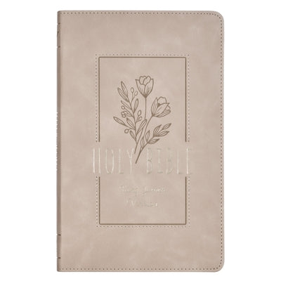 KJV Bible Gift Edition Faux Leather Taupe by Christian Art Gifts