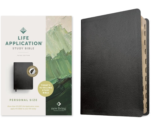 NLT Life Application Study Bible, Third Edition, Personal Size (Bonded Leather, Black, Indexed, Red Letter) by Tyndale