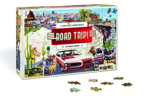 Road Trip!: A 1000-Piece Jigsaw Puzzle by Rivans, Maria