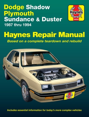 Dodge Shadow & Plymouth Sundance, Duster 1987-94 by Haynes, J. H.