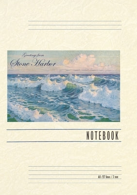 Vintage Lined Notebook Greetings from Stone Harbor, New Jersey, Seascape by Found Image Press