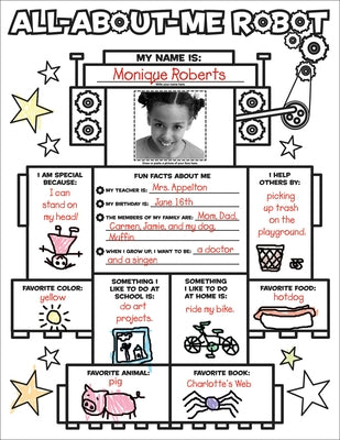Graphic Organizer Posters: All about Me Robot by Charlesworth, Liza
