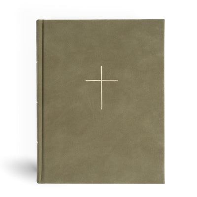 CSB Illustrator's Notetaking Bible, Large Print Edition, Sage Suedesoft Leathertouch Over Board by Csb Bibles by Holman