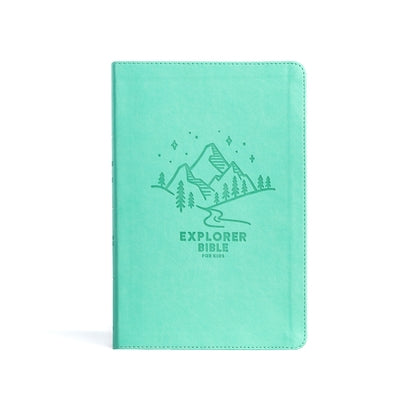 CSB Explorer Bible for Kids, Light Teal Mountains Leathertouch: Placing God's Word in the Middle of God's World by Csb Bibles by Holman