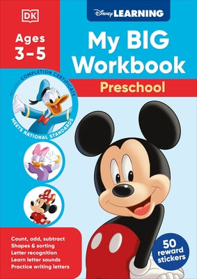 Disney Learning Big Workbook Preschool: Math & English Workbook for Kids Aged 3-5, Curriculum-Based by DK