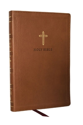 KJV Holy Bible, Ultra Thinline, Brown Leathersoft, Red Letter, Comfort Print by Thomas Nelson