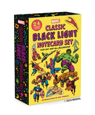 Marvel Classic Black Light Notecard Set: 24 Oversized Cards + Envelopes for Any and All Occasions by Marvel Entertainment