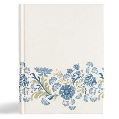 CSB Notetaking Bible, Large Print Edition, Cream Floral Cloth Over Board by Csb Bibles by Holman