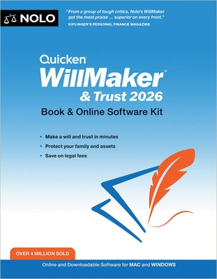 Quicken Willmaker & Trust 2026: Book & Online Software Kit by Nolo, Editors Of