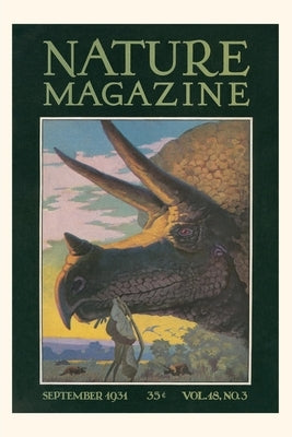 Vintage Journal Triceratops Head, Nature Magazine by Found Image Press