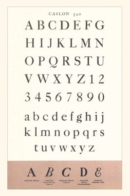 Vintage Journal Font Sample Chart, Carlson by Found Image Press