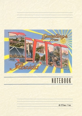 Vintage Lined Notebook Greetings from Miami, Florida by Found Image Press