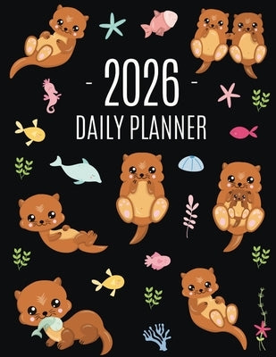 Otter Planner 2026: Daily Organizer: January-December (12 Months) Cute Animal Year Scheduler with Pretty Pink Hearts by Press, Pimpom Pretty